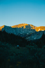 sunset over the mountains