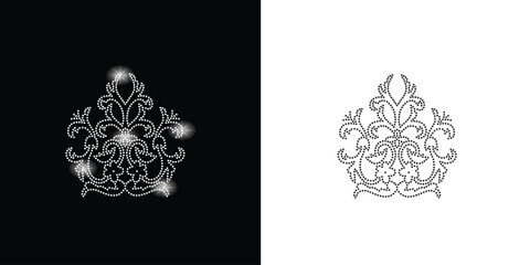 Rhinestone vector flower Design.