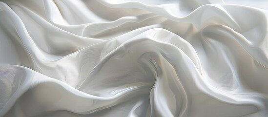 Fototapeta premium A backdrop made of smooth white silk offers ample space for text or images