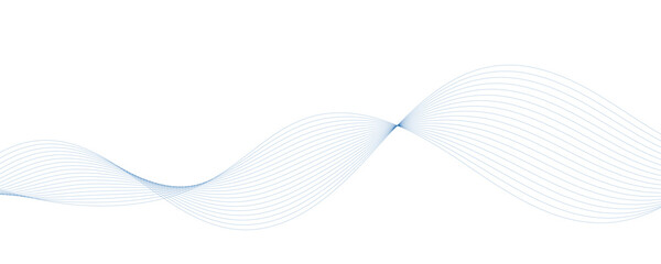 Abstract blue wavy lines. Vector background.