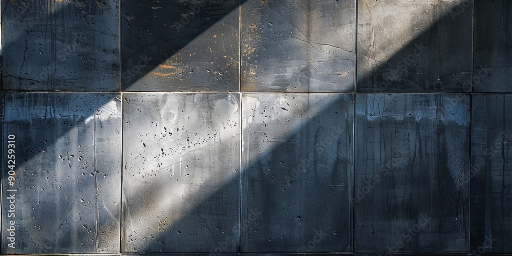 Aufkleber abstract composition of light and shadows playing on a textured concrete wall