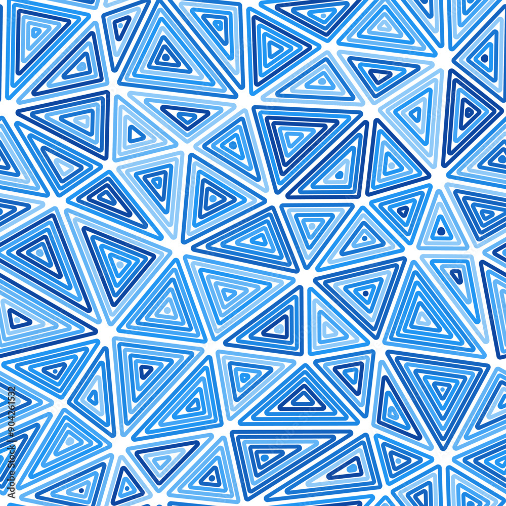 Poster triangulation geometric shapes background. multiple repeated inner triangles. large triangles in a m