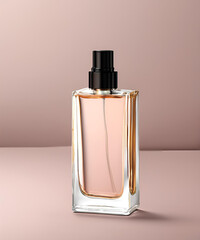 A Blank Product Perfume Mockup. Minimalistic, Clean Backgroundbath