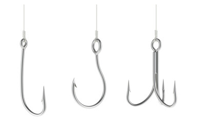 Fishing hook isolated on white background