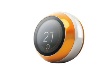 Digital Thermostat isolated on transparent background