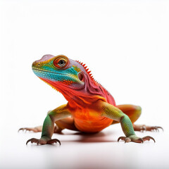 Obraz premium lézard, très coloré, jolie, gecko, reptiles, animal, vert, gecko, isolé, faune, nature, iguana, dragon, blanc, animal de compagnie, amphibien, sauvage, fond blanc, queue, petit, yeux, macro, salamand