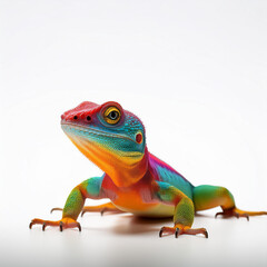 Obraz premium lézard, très coloré, jolie, gecko, reptiles, animal, vert, gecko, isolé, faune, nature, iguana, dragon, blanc, animal de compagnie, amphibien, sauvage, fond blanc, queue, petit, yeux, macro, salamand