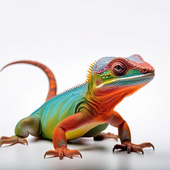 Obraz premium lézard, très coloré, jolie, gecko, reptiles, animal, vert, gecko, isolé, faune, nature, iguana, dragon, blanc, animal de compagnie, amphibien, sauvage, fond blanc, queue, petit, yeux, macro, salamand