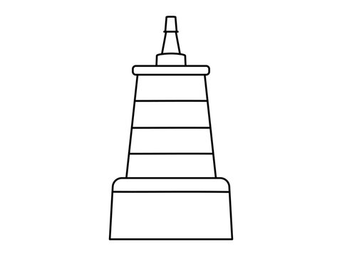 recommend clip art: Hand drawn cute outline illustration water buoy. Flat vector safety beach buoy line art doodle style. Swimming area limitation. Support or help icon. Protection or assistance. SOS or danger. Isolated.