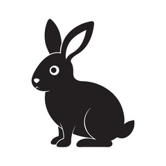 Rabbit Vector Silhouette High Quality Animal Illustrations for Creative Designs