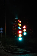 traffic lights on the street