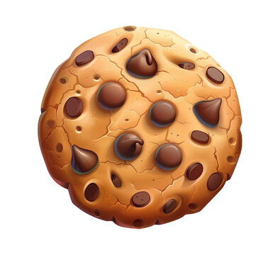 recommend clip art: chocolate chip cookies isolated