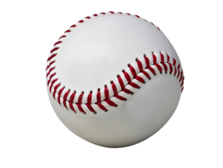 White baseball isolated on transparent background