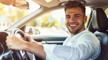 The Man Driving a Car