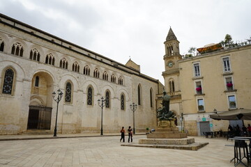 Fototapeta premium Cathedral square of Altamura, Puglia, Italy