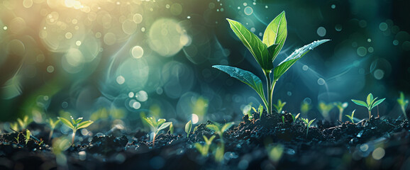 Abstract image representing the concept of entrepreneurial growth and success, suitable for business and innovation-related designs and materials.