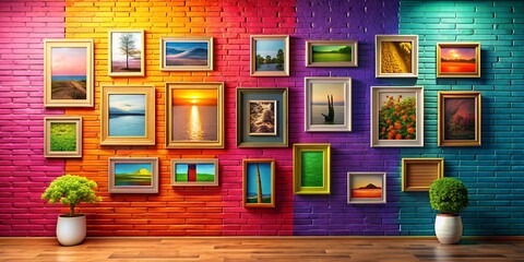 A picture on a wall informative Vibrant engaging AI Generative