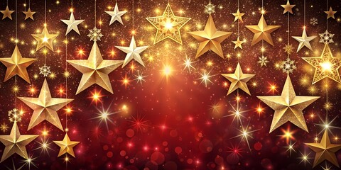 christmas background with stars AI-Generated Content