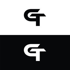 GT logo design vector