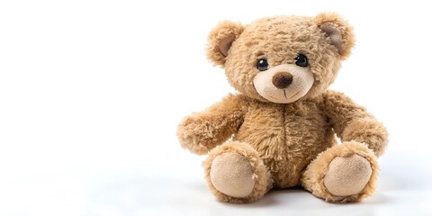 Cute teddy Cute teddy bear isolated on white background Creative AI