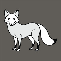 Red fox Vector Isolated on white background vector illustration. Stock vector. Red fox cartoon vector illustration. Wild Animals Icon. Funny red fox collection. Red Fox Color Icon For Book.