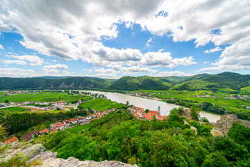 Obraz premium Dürnstein and surroundings in Austria