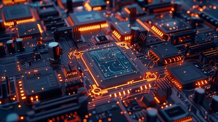 Obraz premium a computer circuit board