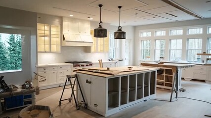 Kitchen room renovating