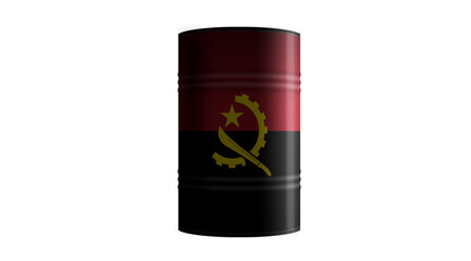 Angola oil crude petroleum fuel barrels in row