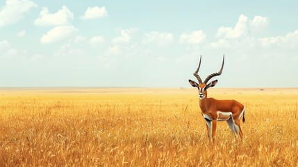 Fototapeta premium Impala Gazelle in African Savanna.