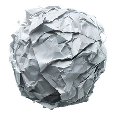 crumpled paper ball transparent background