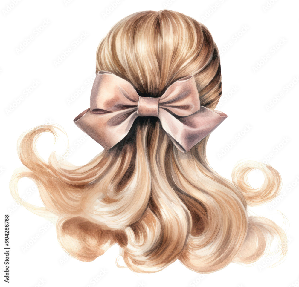 Wall mural PNG Adult women hair transparent background.