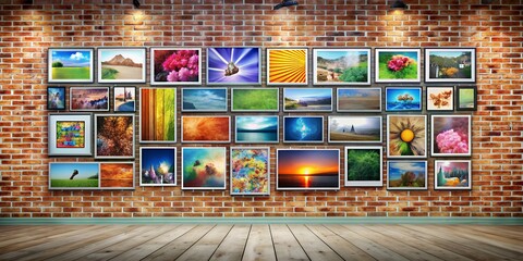 Naklejka premium A picture on a wall informative Vibrant engaging AI Generative