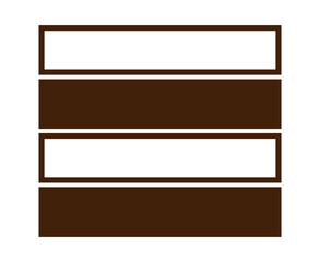 Rectangle Geometric Shape And Outline Collection Brown Symbol Element Vector Graphic Design Illustration