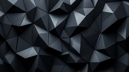 Fototapeta premium Complex geometric background with polygonal shapes in dark, haunting colors, emphasizing contrast and depth, high-resolution photo