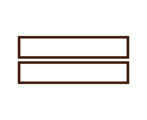 Rectangle Geometric Outline Shape Brown Symbol Element Vector Graphic Design Illustration