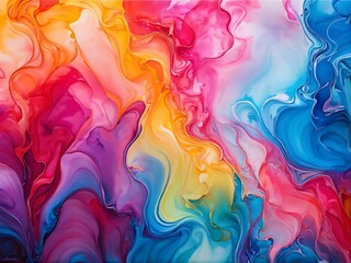 abstract colorful wavy layered paper background, colorful abstract psychedelic liquid and fluid background pattern, Abstract colorful background, Rainbow blurred texture, bright Abstract watercolor