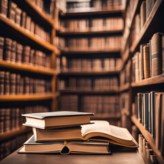 Biblioteca com livros antigos