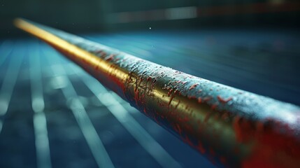 Close-Up Detail of Pole Vaulter's Grip Highlighting Texture and Design for Sports Equipment