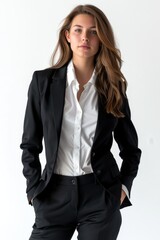 Obraz premium A businesswoman wearing formal suit isolated created with Generative AI
