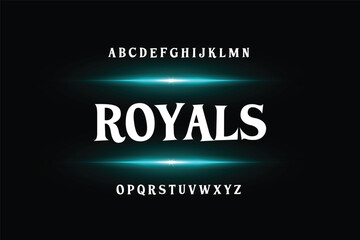 Royals Future font creative modern alphabet fonts. Typography colorful bold with color dot regular. vector illustrator	