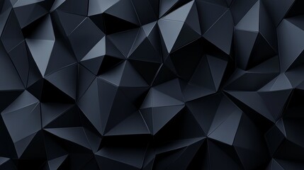 Obraz premium Intricate polygonal patterns forming a dark, ominous background, with deep shadows and subtle gradient transitions in foreboding colors, high-resolution photo