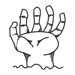 Hand drawn Halloween doodle Symbols Collection