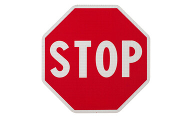 stop sign isolated on white