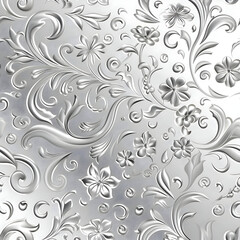 seamless floral pattern with leaves background, generative ai