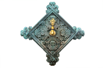 Close up to faucet old isolated on transparent png background
