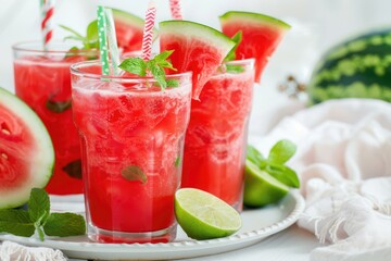 Watermelon Mint Refreshing Summer Drink