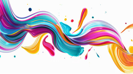 color brush ribbon stroke, colorful wave