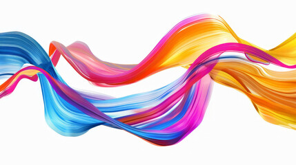 color brush ribbon stroke, colorful wave