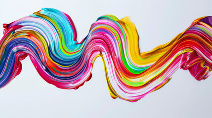 color brush ribbon stroke, colorful wave